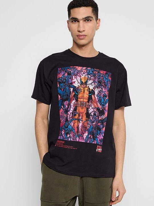 Foto van product T-shirt print Marvel zwart