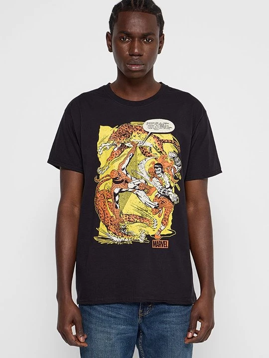 Foto van product T-shirt print Marvel zwart