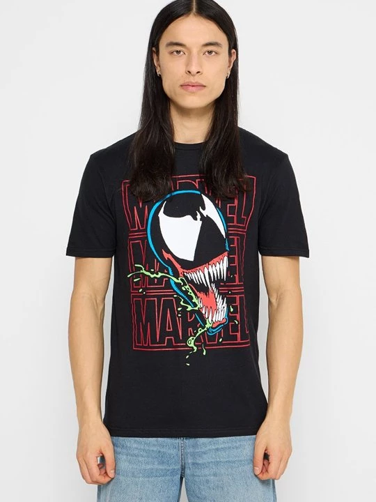 Foto van product T-shirt print Marvel zwart