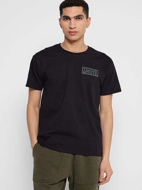 Foto van product T-shirt print Marvel zwart