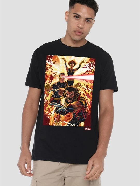 Foto van product T-shirt print Marvel zwart