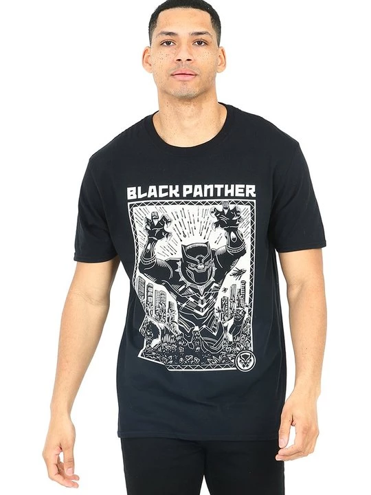 Foto van product T-shirt print Marvel zwart