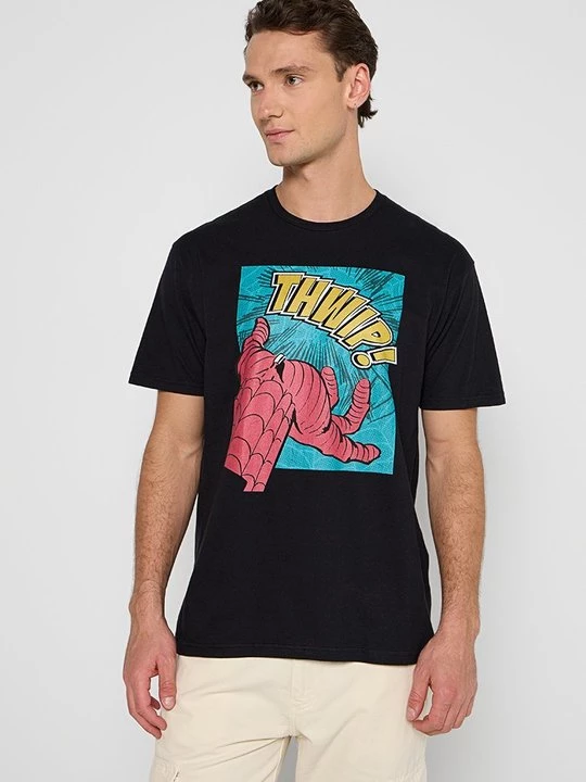 Foto van product T-shirt print Marvel zwart