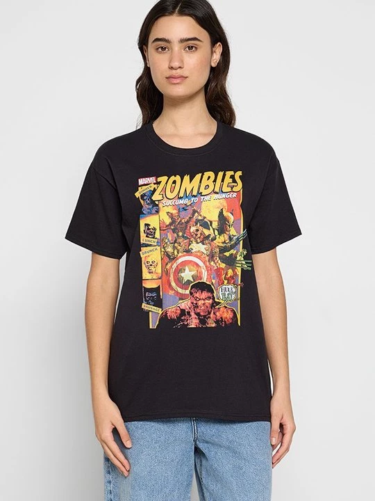 Foto van product T-shirt print Marvel zwart