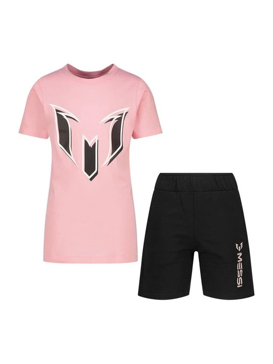 Foto van product T-shirt print Messi donkerroze
