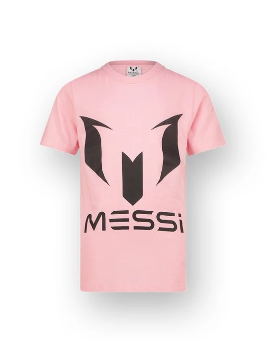 Foto van product T-shirt print Messi donkerroze