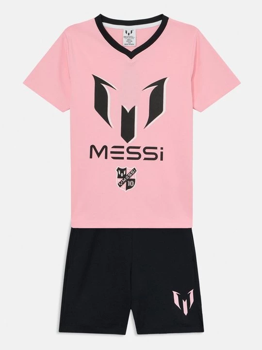 Foto van product T-shirt print Messi donkerroze