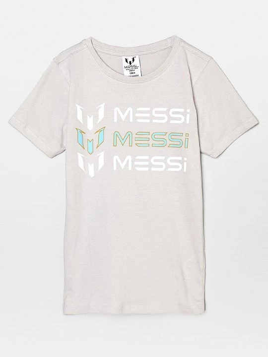 Foto van product T-shirt print Messi grijs