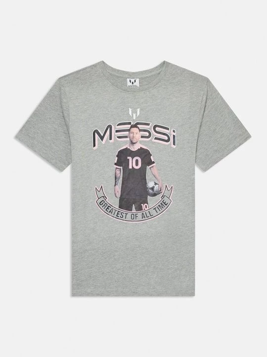 Foto van product T-shirt print Messi grijs