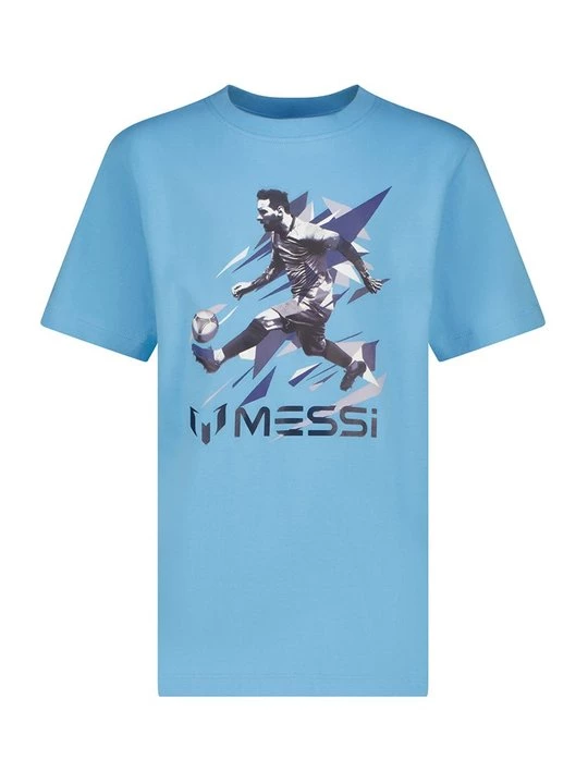 Foto van product T-shirt print Messi lichtblauw