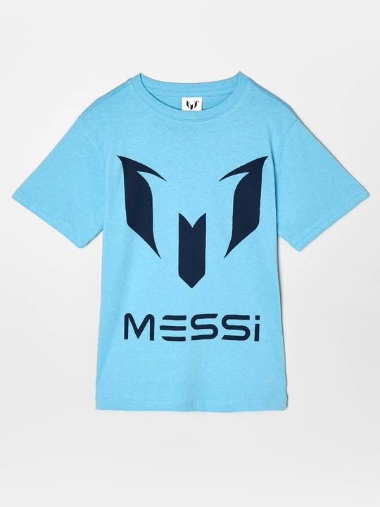 Foto van product T-shirt print Messi lichtblauw