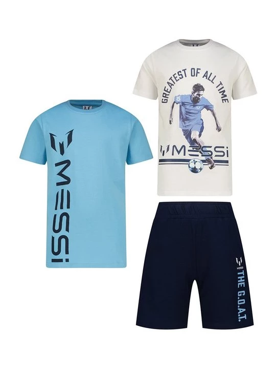 Foto van product T-shirt print Messi lichtblauw