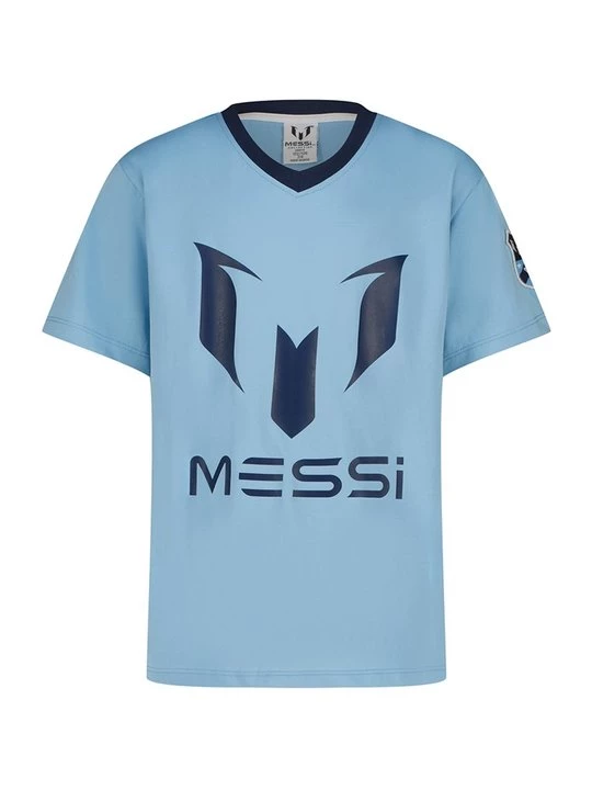 Foto van product T-shirt print Messi lichtblauw