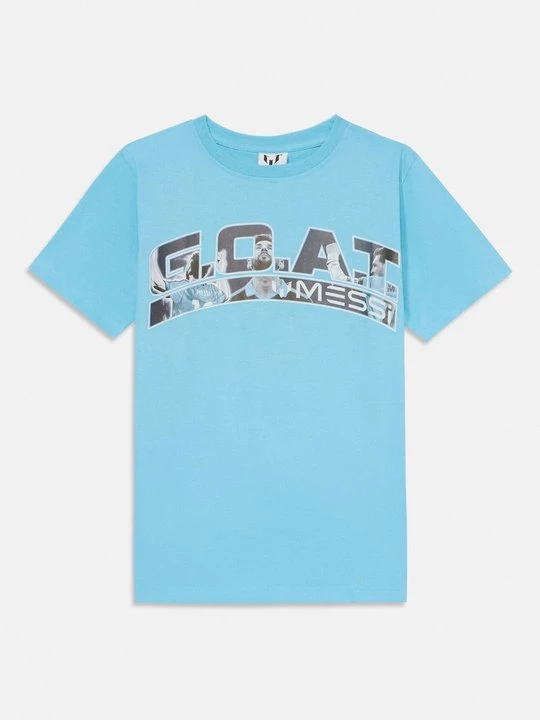 Foto van product T-shirt print Messi lichtblauw