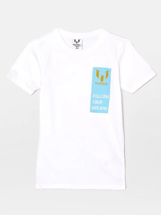 Foto van product T-shirt print Messi wit