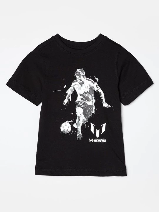 Foto van product T-shirt print Messi zwart