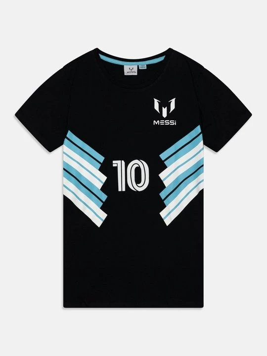 Foto van product T-shirt print Messi zwart