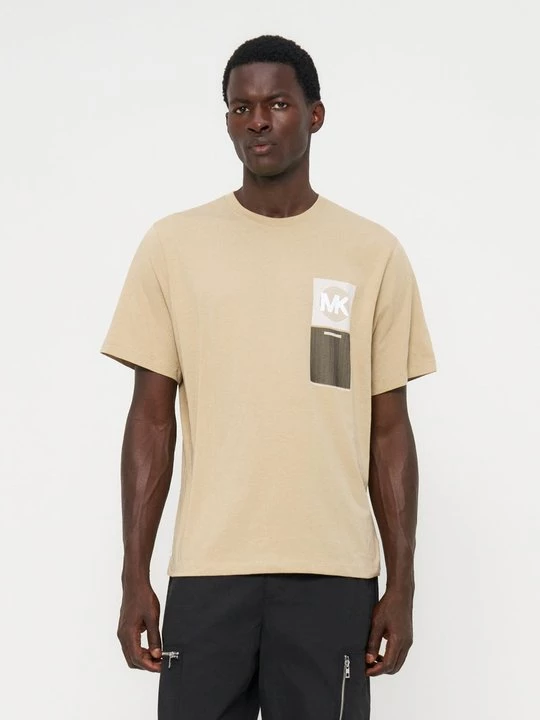 Foto van product T-shirt print Michael Kors beżowy