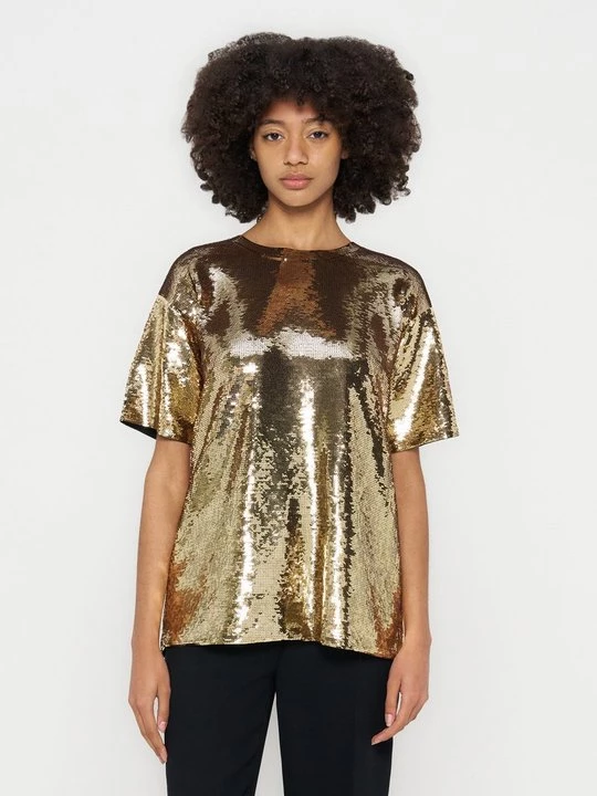 Foto van product T-shirt print Michael Kors goudkleurig