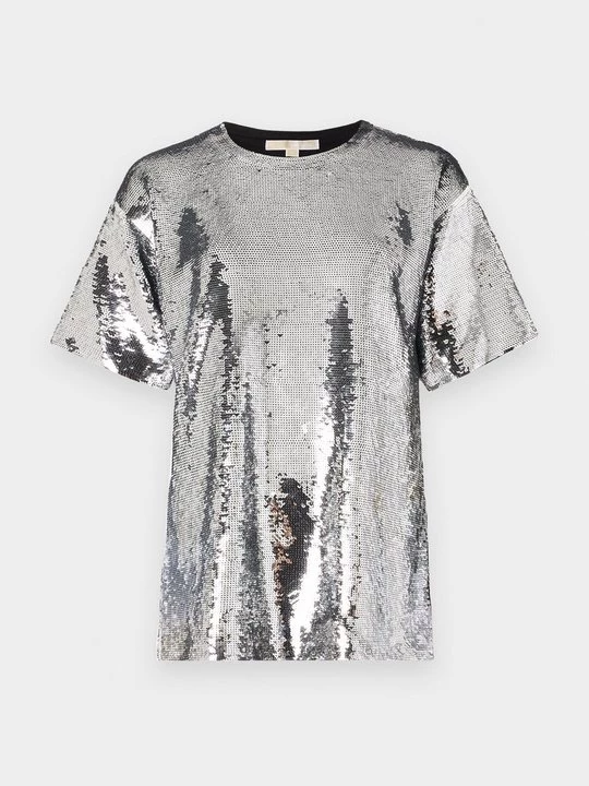 Foto van product T-shirt print Michael Kors zilverkleurig