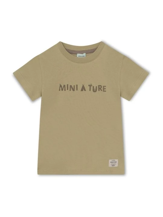 Foto van product T-shirt print MINI A TURE groen