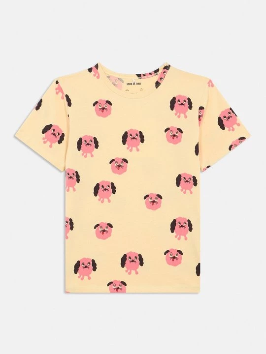Foto van product T-shirt print Mini Rodini geel
