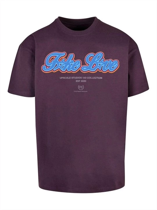 Foto van product T-shirt print Mister Tee donkerpaars