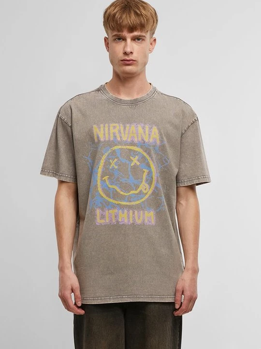Foto van product T-shirt print Mister Tee taupe
