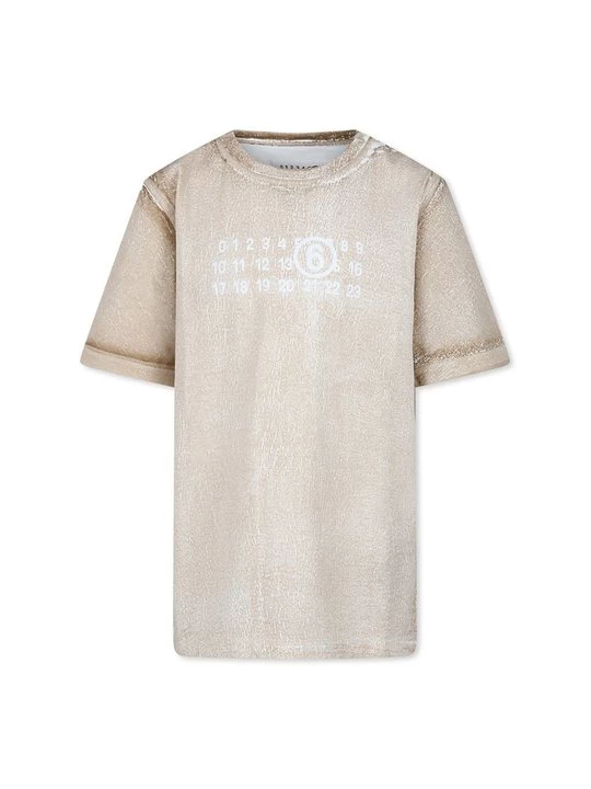 Foto van product T-shirt print MM6 Maison Margiela crème