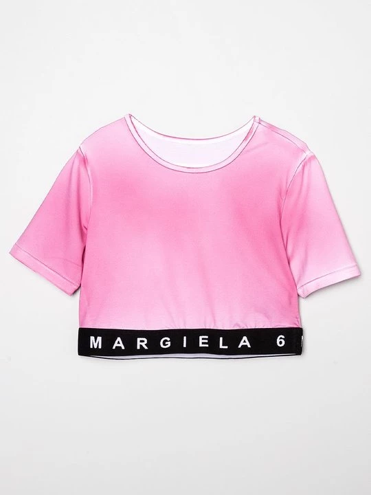 Foto van product T-shirt print MM6 Maison Margiela donkerroze