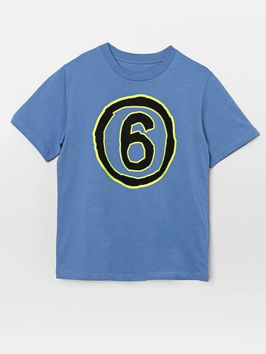 Foto van product T-shirt print MM6 Maison Margiela lichtblauw