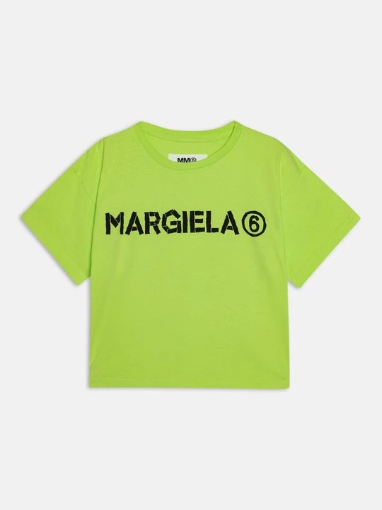 Foto van product T-shirt print MM6 Maison Margiela neongroen