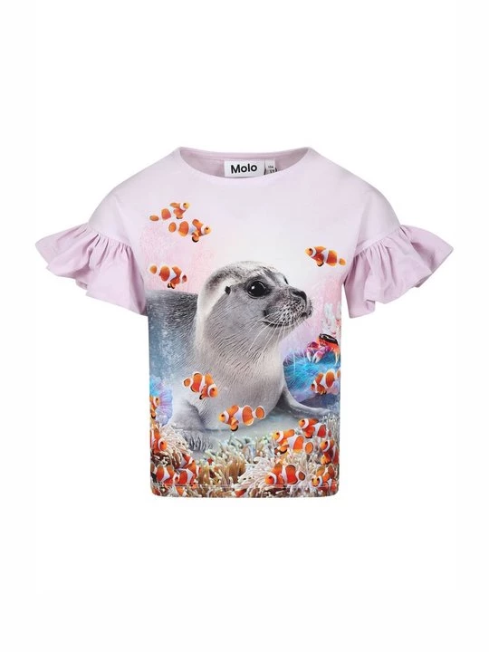 Foto van product T-shirt print Molo donkerroze