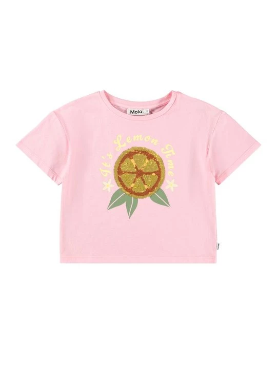 Foto van product T-shirt print Molo donkerroze