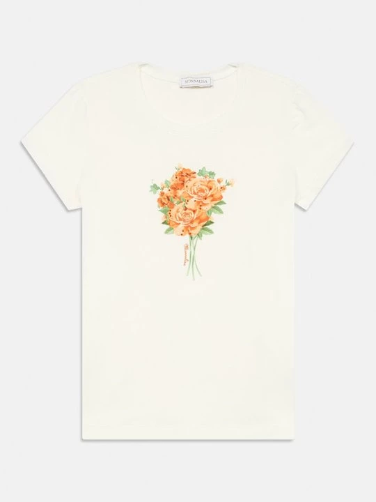Foto van product T-shirt print Monnalisa beżowy