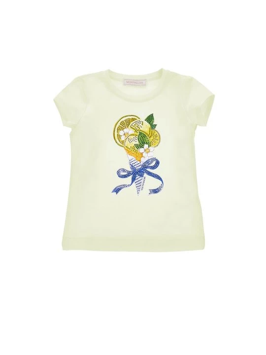 Foto van product T-shirt print Monnalisa lichtgeel