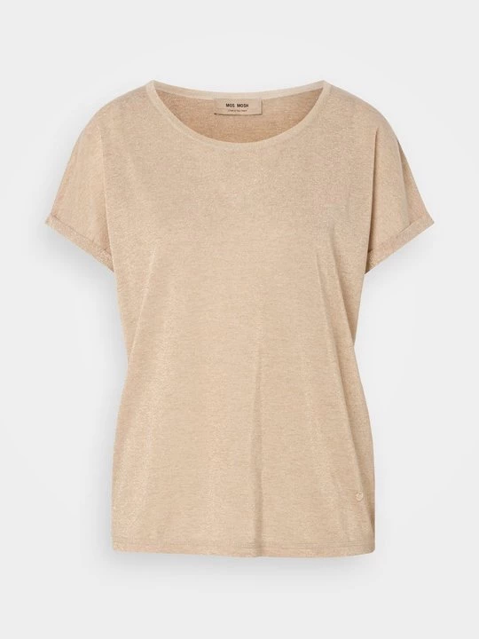 Foto van product T-shirt print MOS MOSH goudkleurig