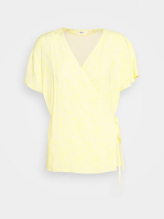 Foto van product T-shirt print MSCH Copenhagen geel