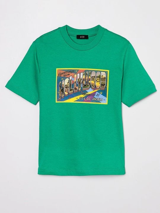 Foto van product T-shirt print N°21 groen