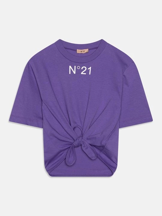 Foto van product T-shirt print N°21 paars