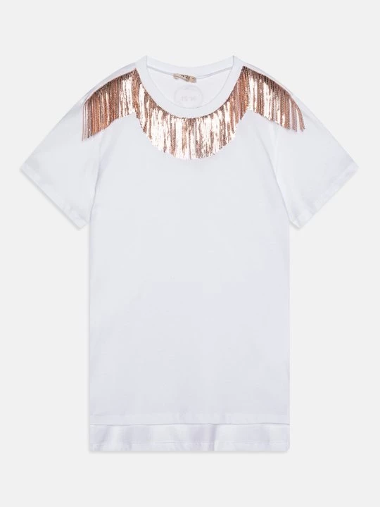 Foto van product T-shirt print N°21 wit