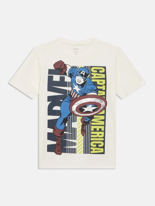 Foto van product T-shirt print NAME IT crème