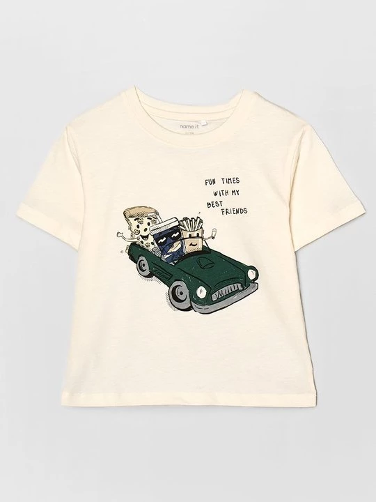 Foto van product T-shirt print NAME IT crème