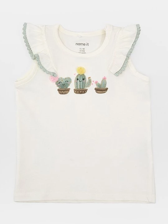 Foto van product T-shirt print NAME IT crème