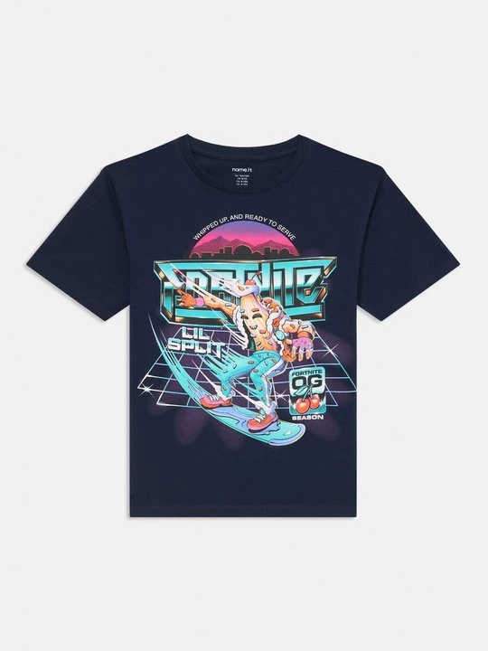 Foto van product T-shirt print NAME IT donkerblauw