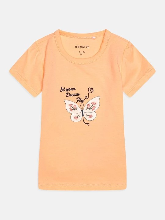 Foto van product T-shirt print NAME IT donkerroze