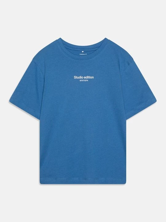 Foto van product T-shirt print NAME IT koningsblauw