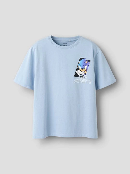 Foto van product T-shirt print NAME IT lichtblauw
