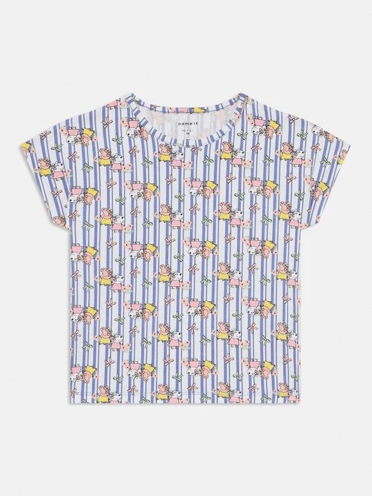 Foto van product T-shirt print NAME IT lichtblauw