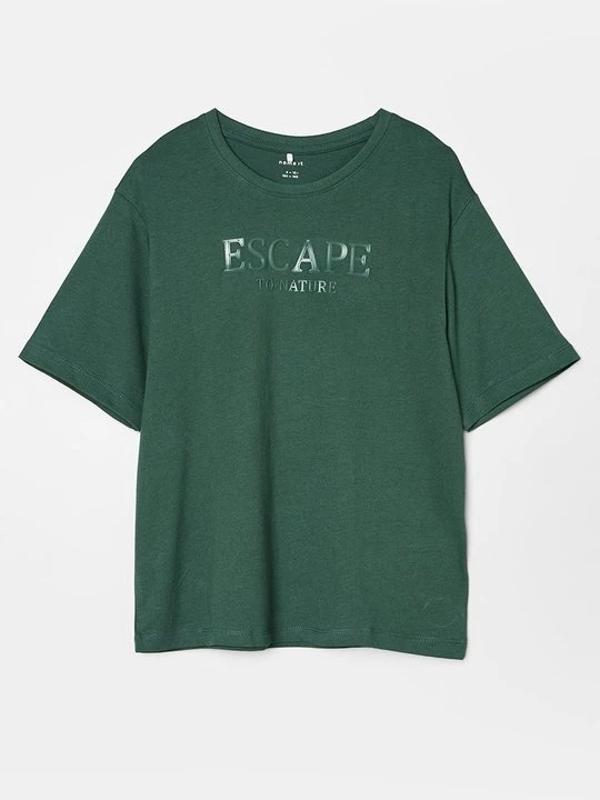 Foto van product T-shirt print NAME IT olijfgroen